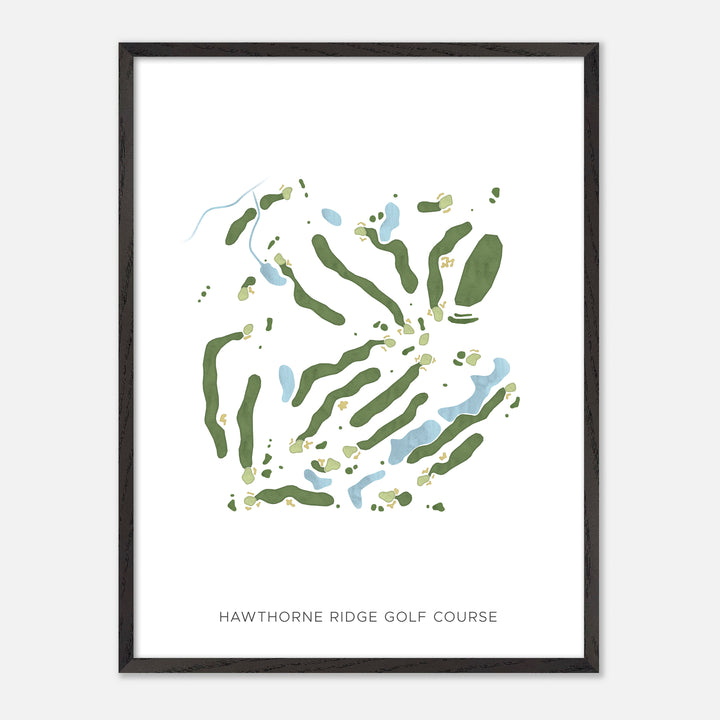 Print of Hawthorne Ridge Golf Course Modern Map
