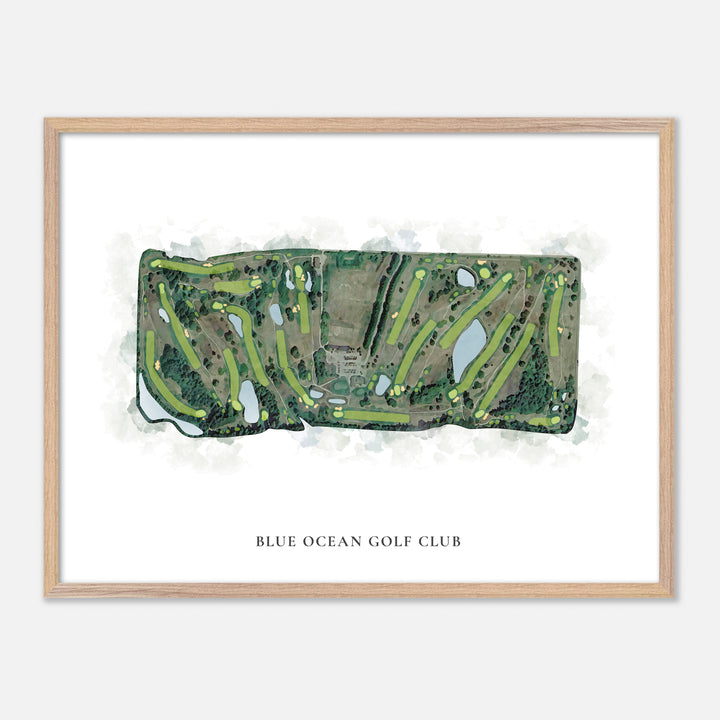Print of Blue Ocean Golf Club Classic Map