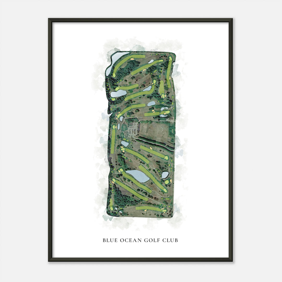 Print of Blue Ocean Golf Club Classic Map