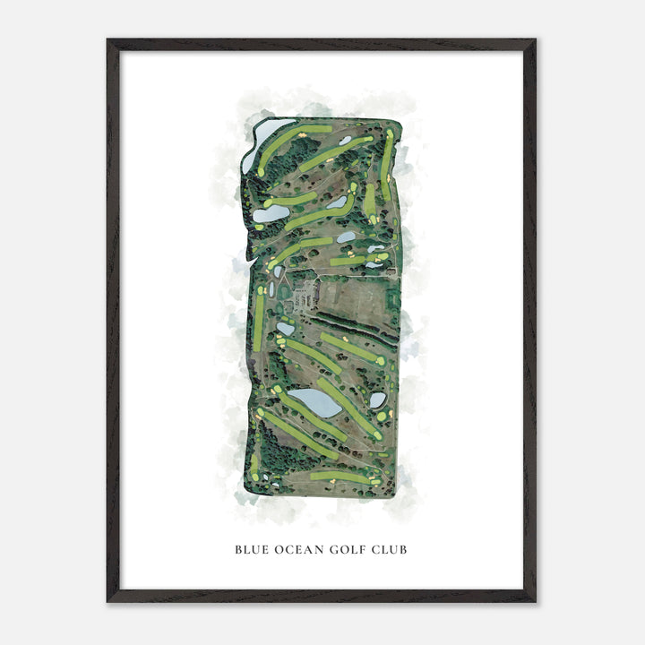 Print of Blue Ocean Golf Club Classic Map