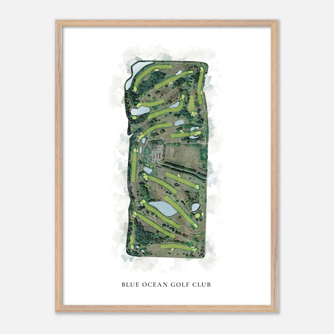 Print of Blue Ocean Golf Club Classic Map