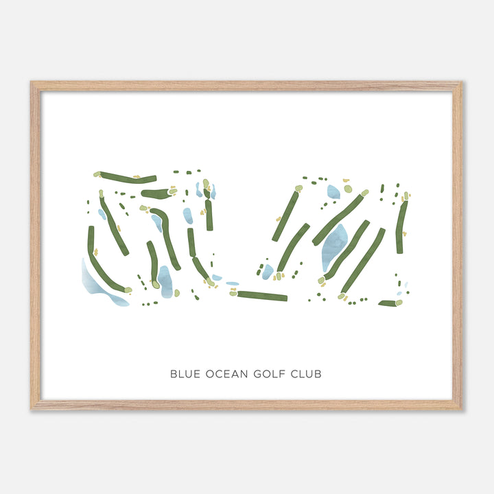Print of Blue Ocean Golf Club Modern Map