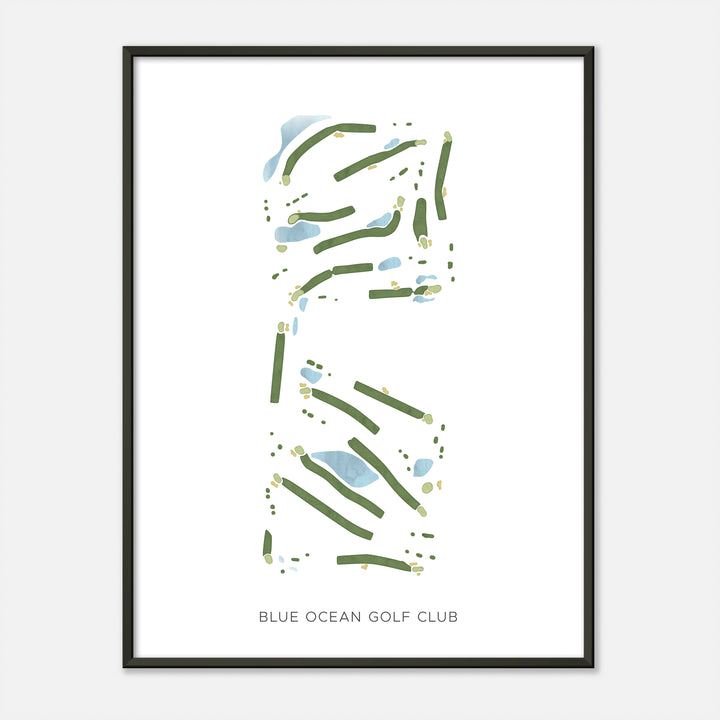 Print of Blue Ocean Golf Club Modern Map