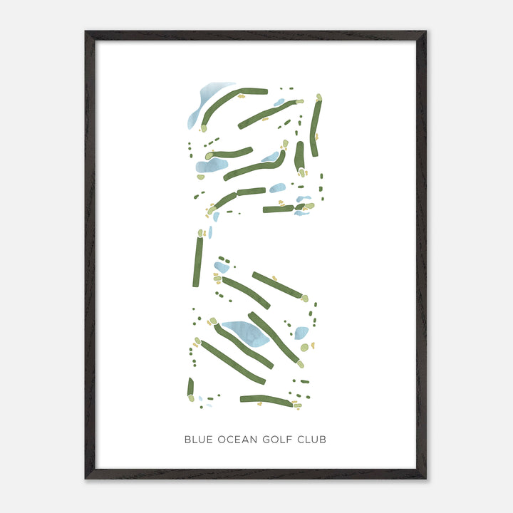 Print of Blue Ocean Golf Club Modern Map
