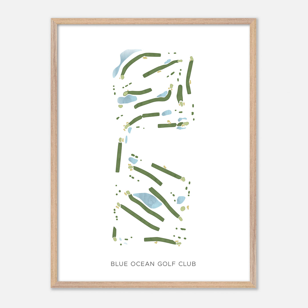 Print of Blue Ocean Golf Club Modern Map