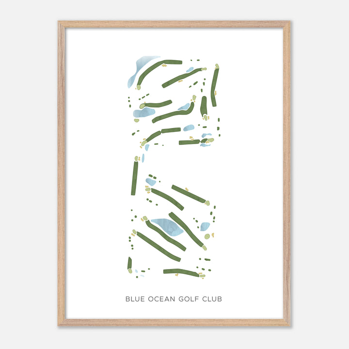 Print of Blue Ocean Golf Club Modern Map