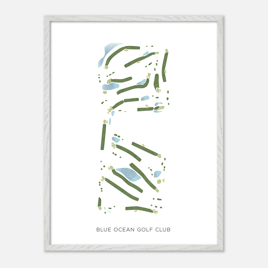 Print of Blue Ocean Golf Club Modern Map
