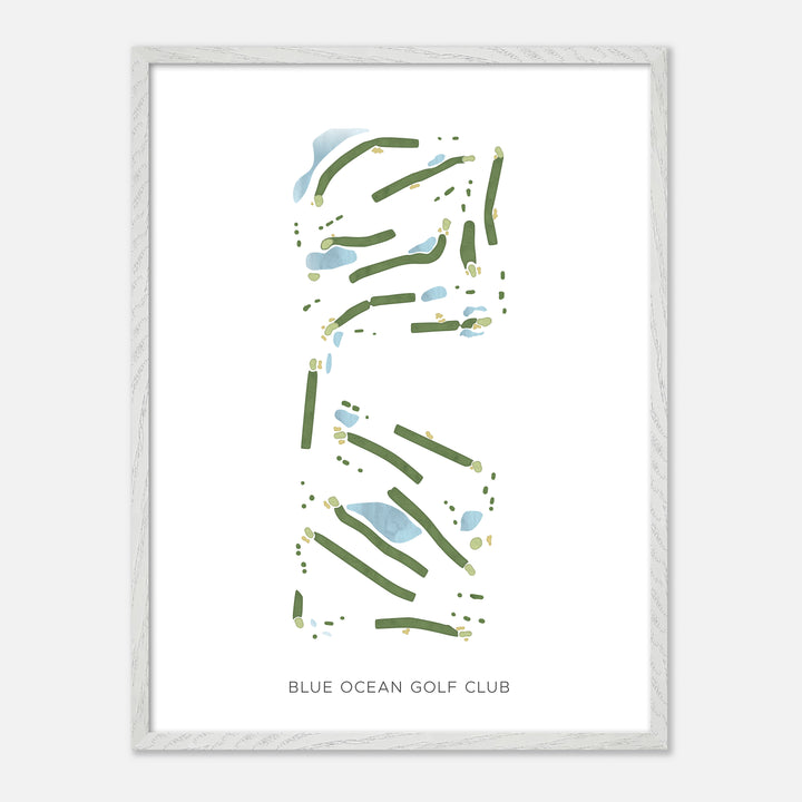 Print of Blue Ocean Golf Club Modern Map