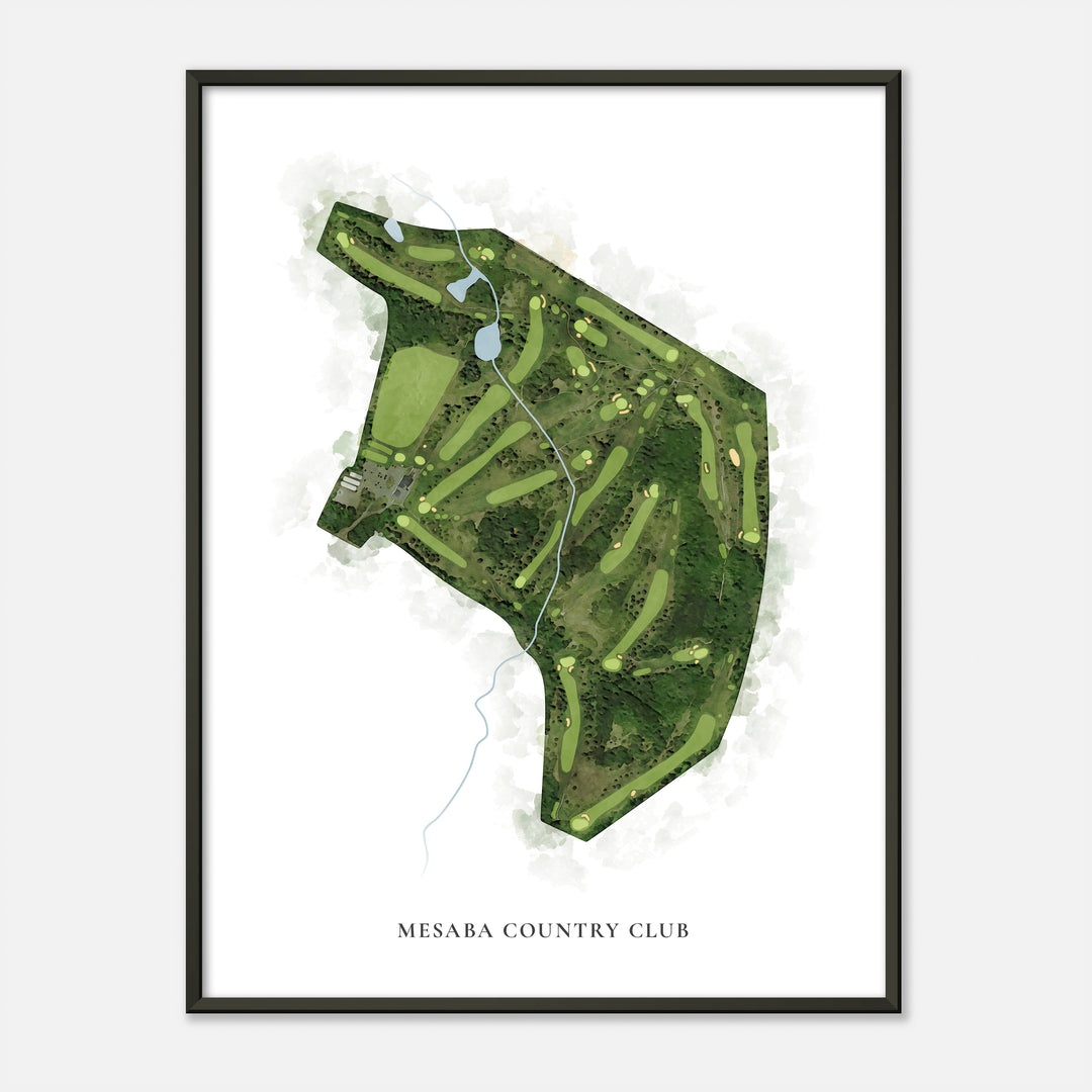 Print of Mesaba Country Club Classic Map