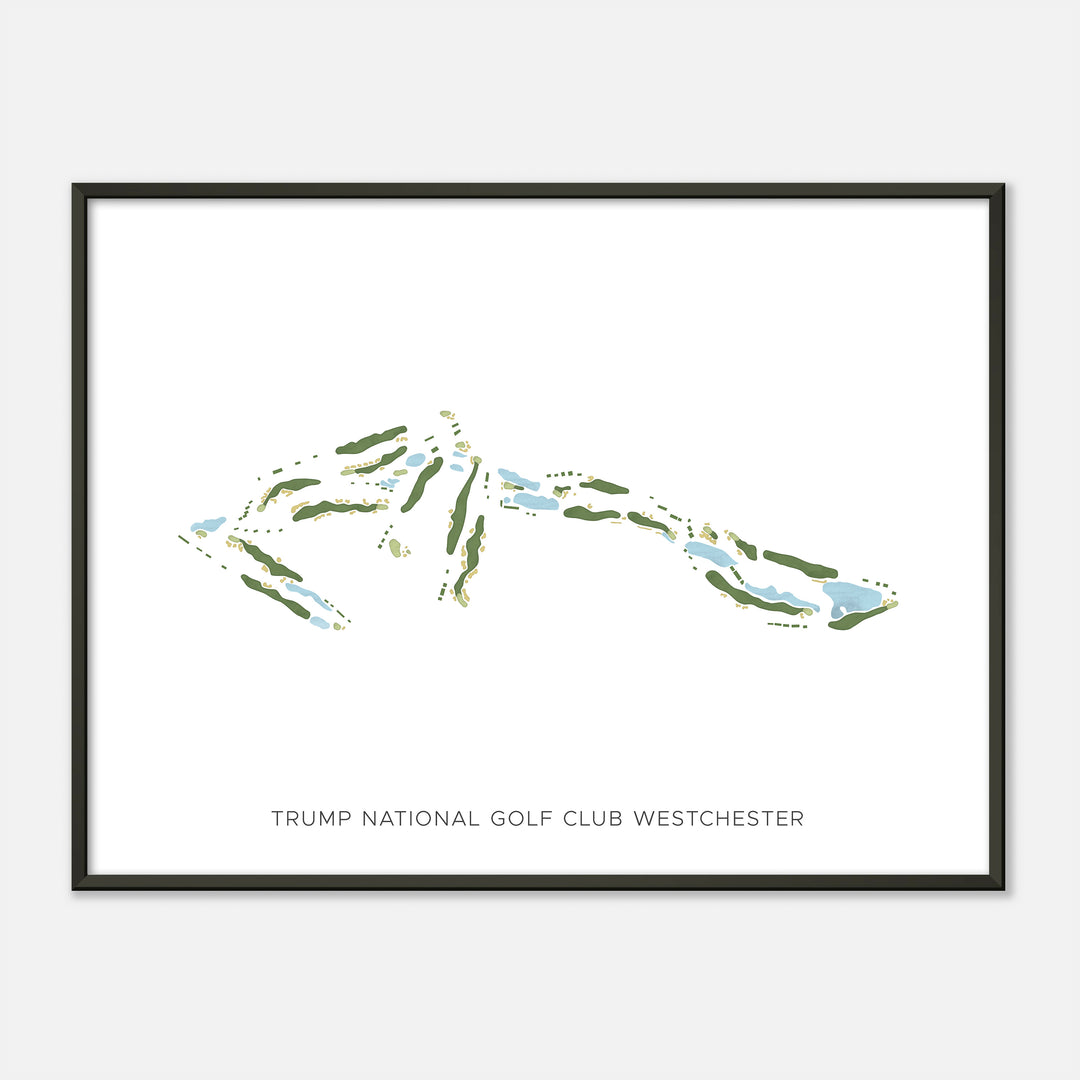 Print of Trump National Golf Club Westchester Modern Map