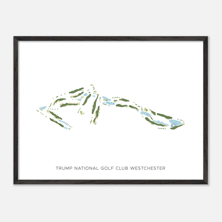 Print of Trump National Golf Club Westchester Modern Map