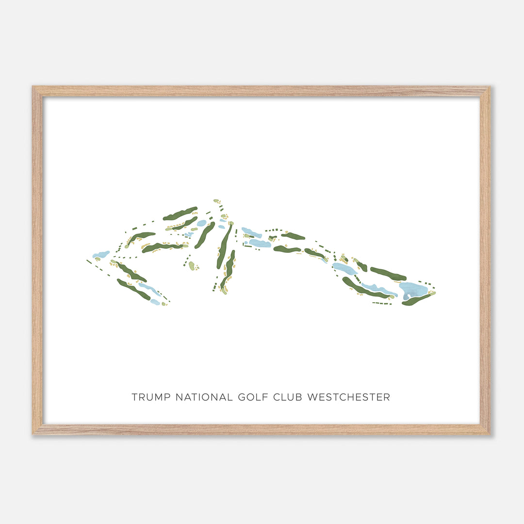 Print of Trump National Golf Club Westchester Modern Map