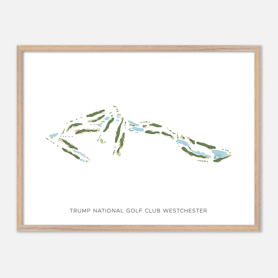 Print of Trump National Golf Club Westchester Modern Map