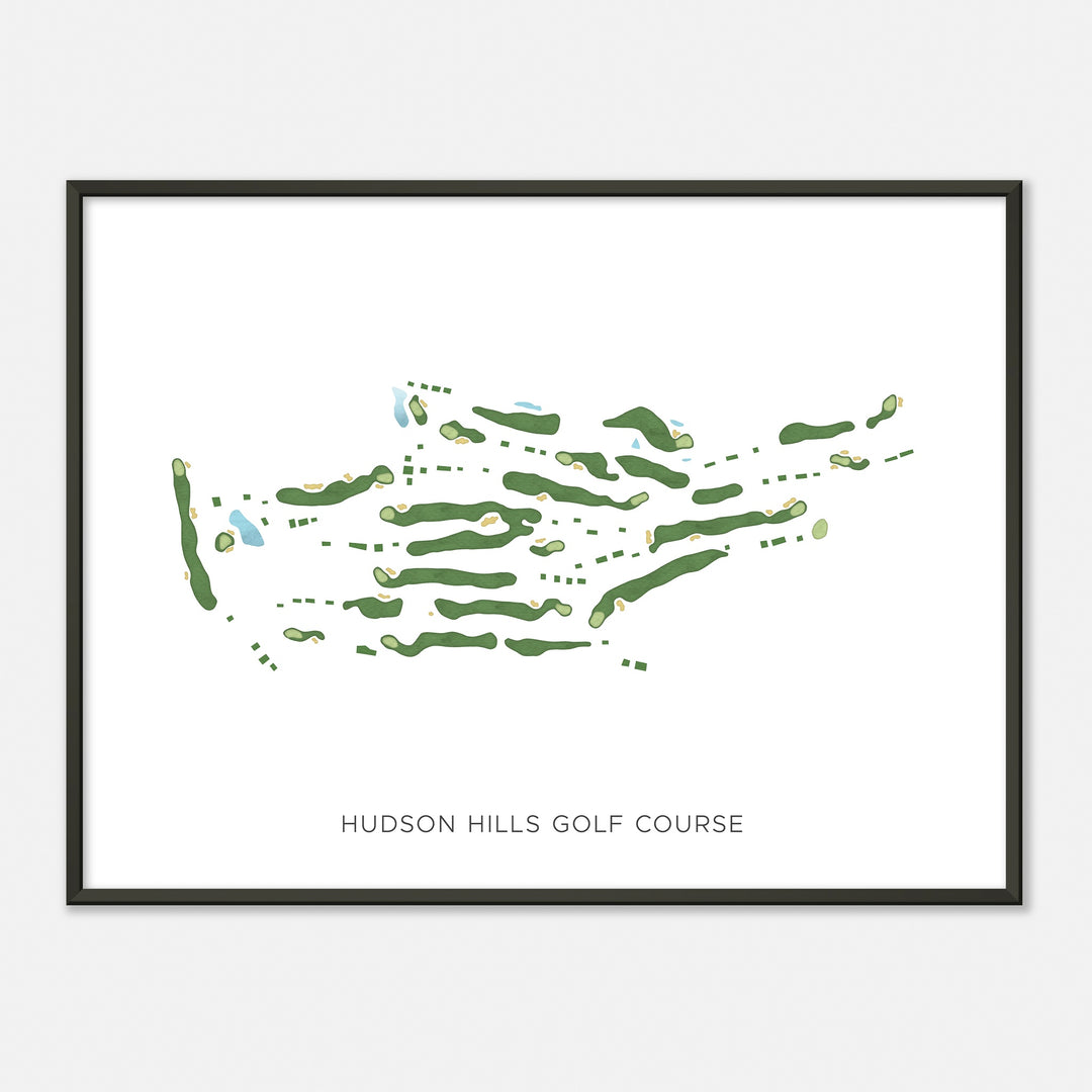 Print of Hudson Hills Golf Course Modern Map