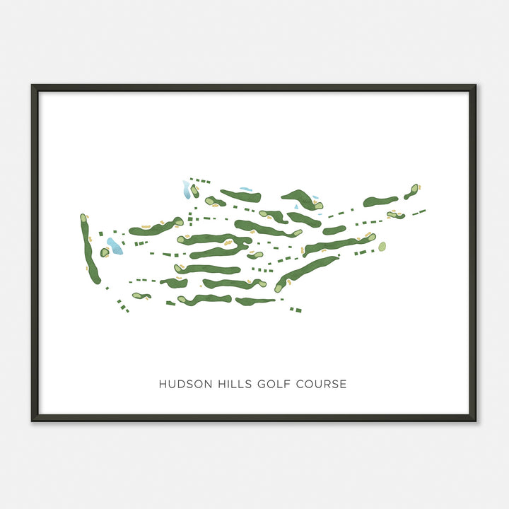 Print of Hudson Hills Golf Course Modern Map