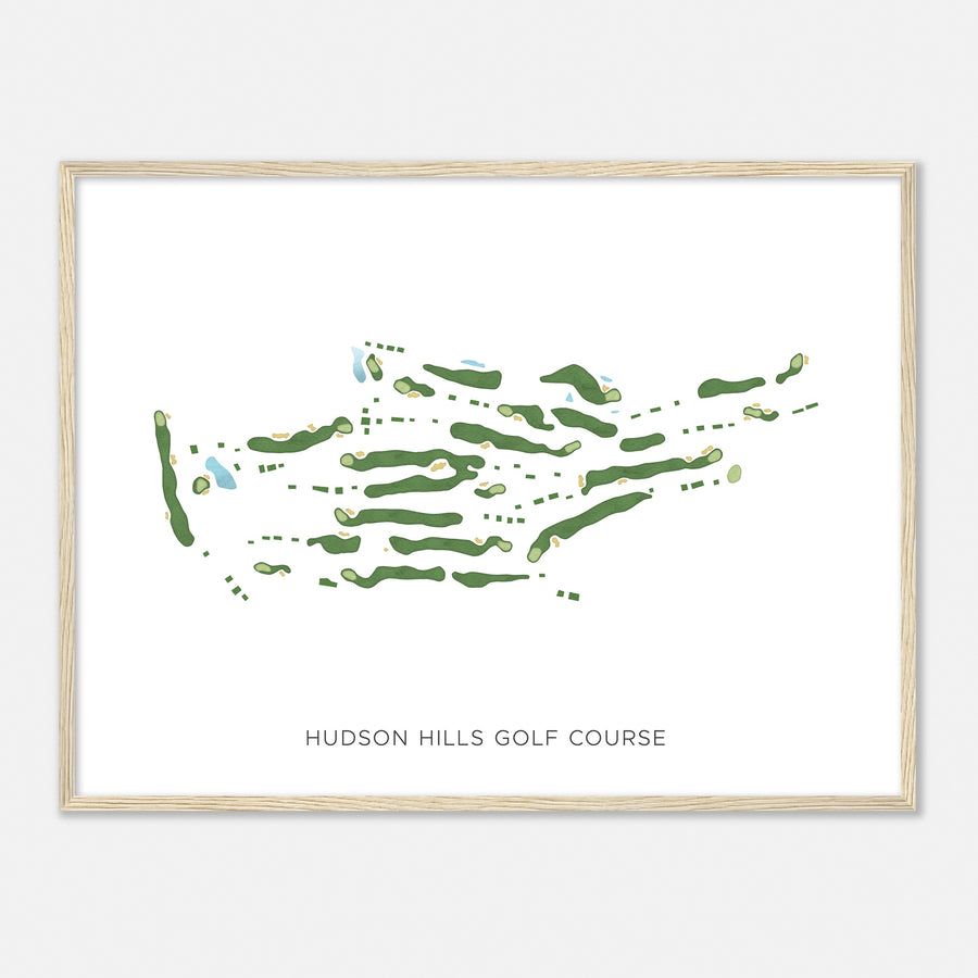 Print of Hudson Hills Golf Course Modern Map