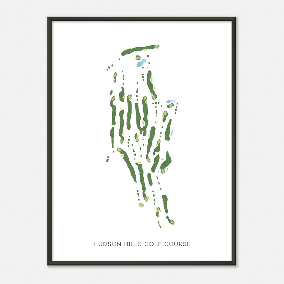 Print of Hudson Hills Golf Course Modern Map