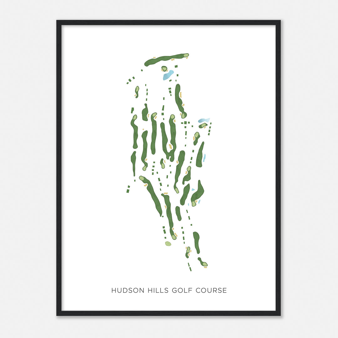 Print of Hudson Hills Golf Course Modern Map