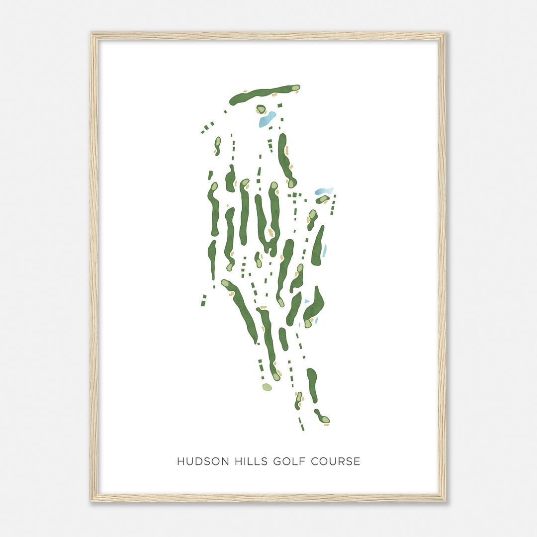 Print of Hudson Hills Golf Course Modern Map