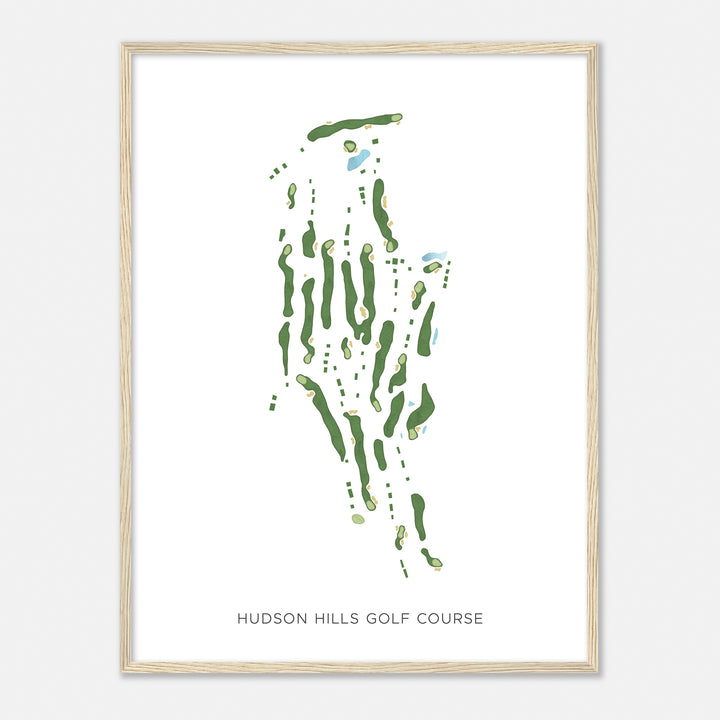 Print of Hudson Hills Golf Course Modern Map