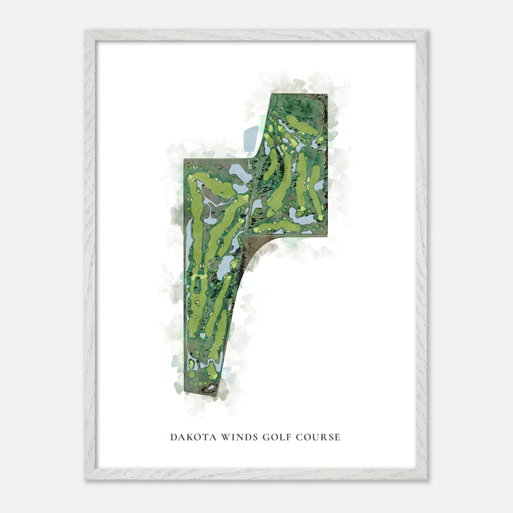 Print of Dakota Winds Golf Course Classic Map
