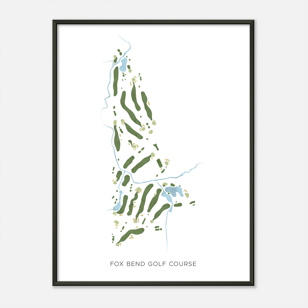 Print of Fox Bend Golf Course Modern Map