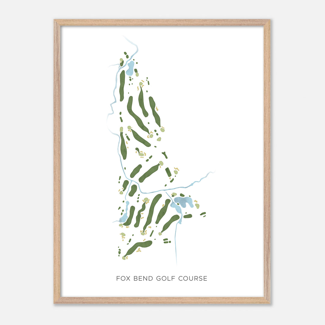 Print of Fox Bend Golf Course Modern Map