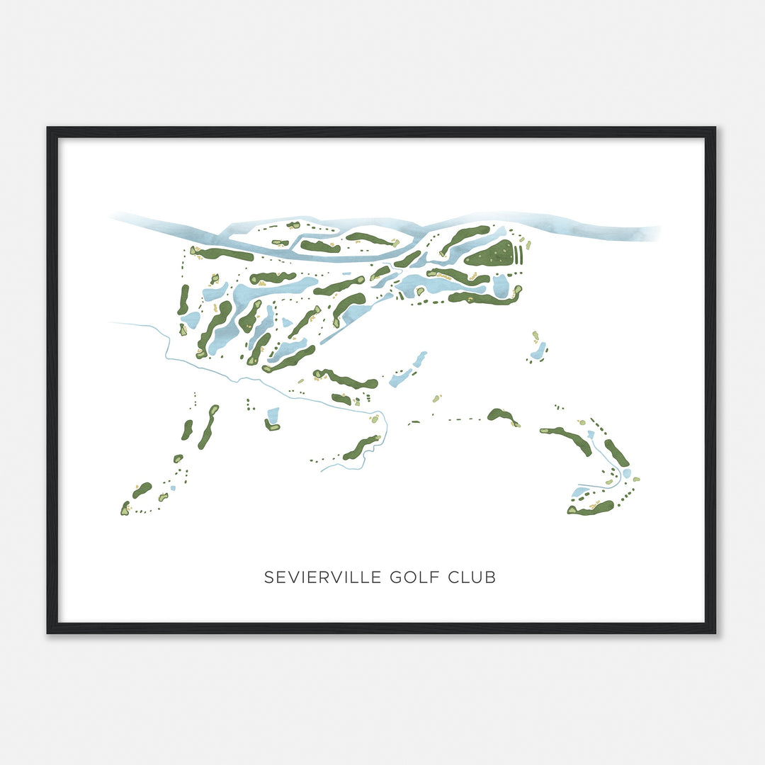 Print of Sevierville Golf Club Modern Map