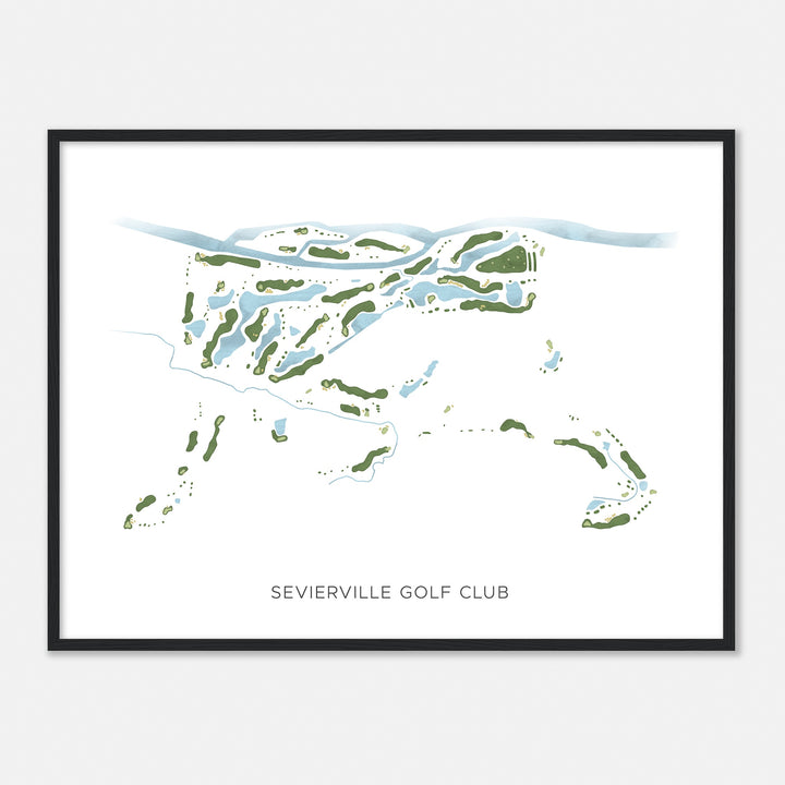 Print of Sevierville Golf Club Modern Map