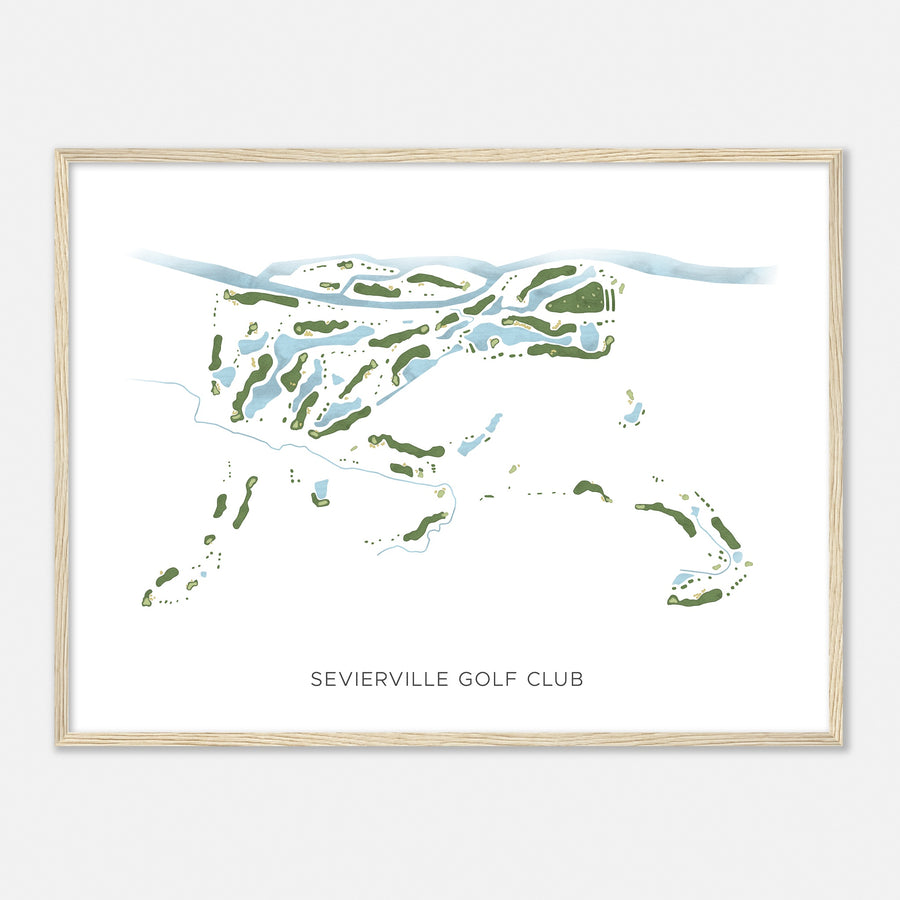 Print of Sevierville Golf Club Modern Map