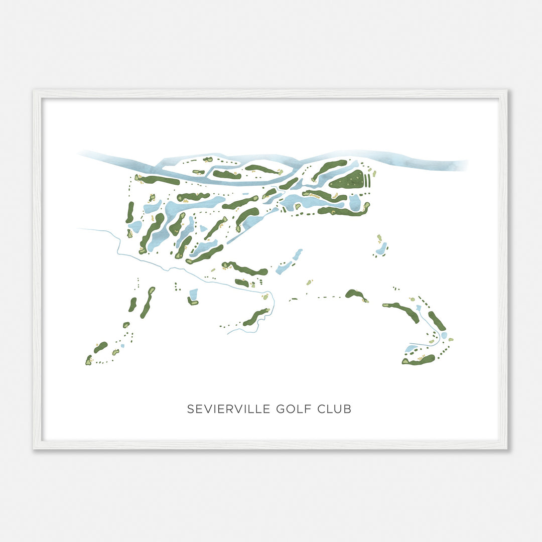Print of Sevierville Golf Club Modern Map