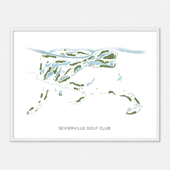 Print of Sevierville Golf Club Modern Map