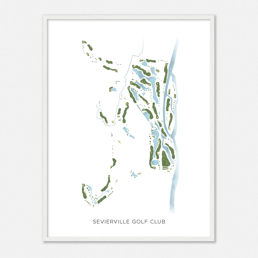 Print of Sevierville Golf Club Modern Map
