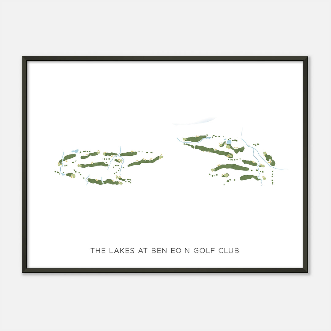 Print of The Lakes At Ben Eoin Golf Club Modern Map