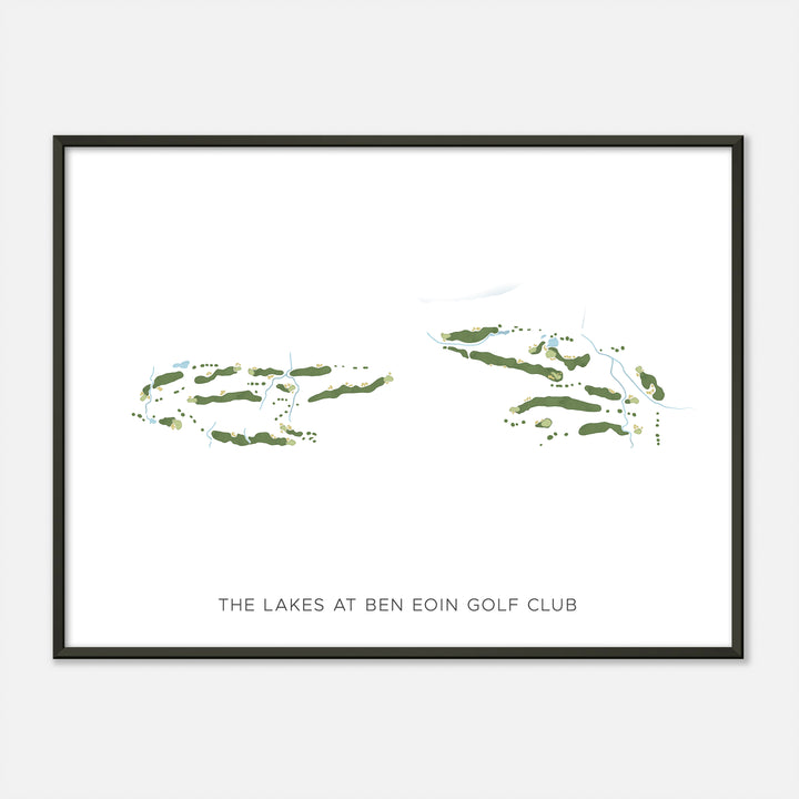 Print of The Lakes At Ben Eoin Golf Club Modern Map