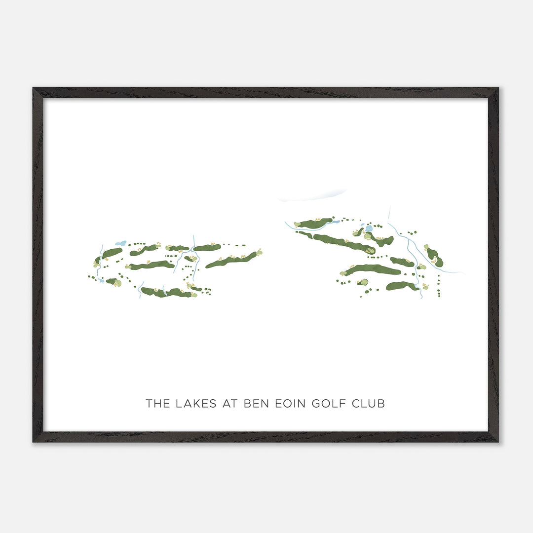 Print of The Lakes At Ben Eoin Golf Club Modern Map