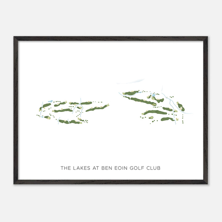 Print of The Lakes At Ben Eoin Golf Club Modern Map