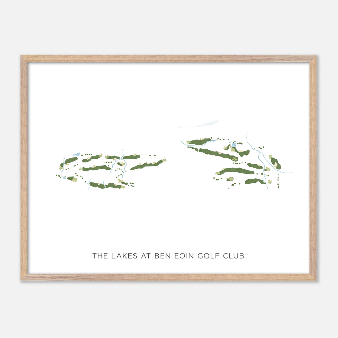 Print of The Lakes At Ben Eoin Golf Club Modern Map