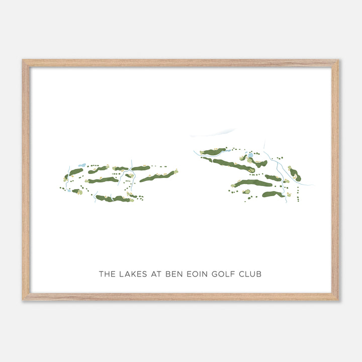 Print of The Lakes At Ben Eoin Golf Club Modern Map