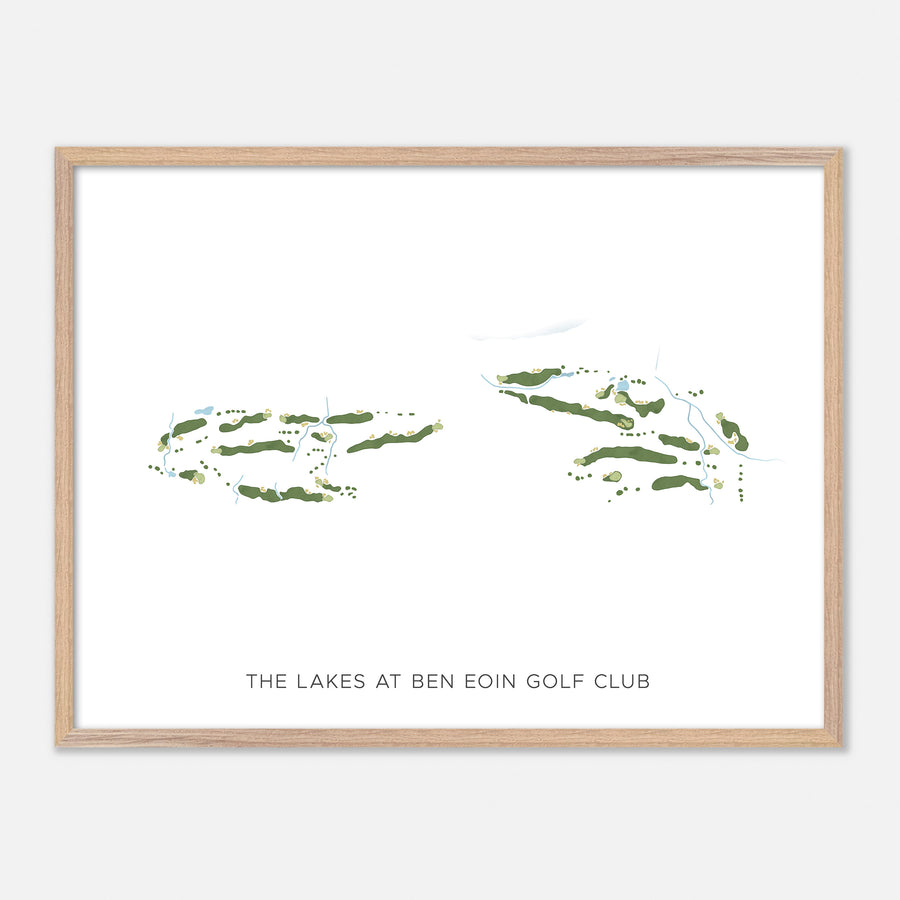 Print of The Lakes At Ben Eoin Golf Club Modern Map