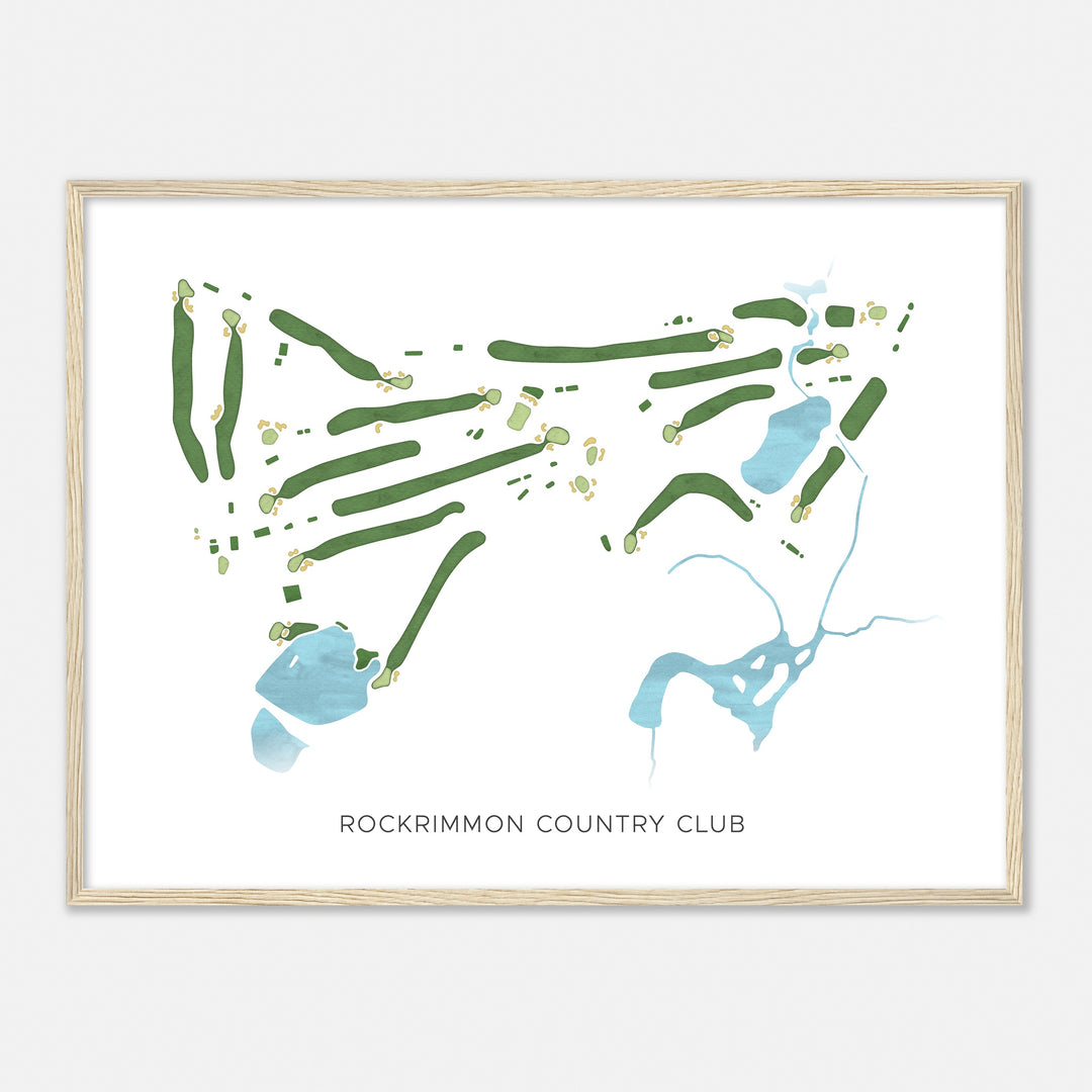 Print of Rockrimmon Country Club Modern Map