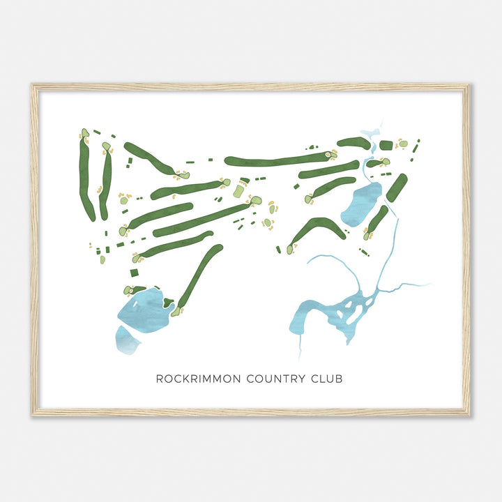 Print of Rockrimmon Country Club Modern Map