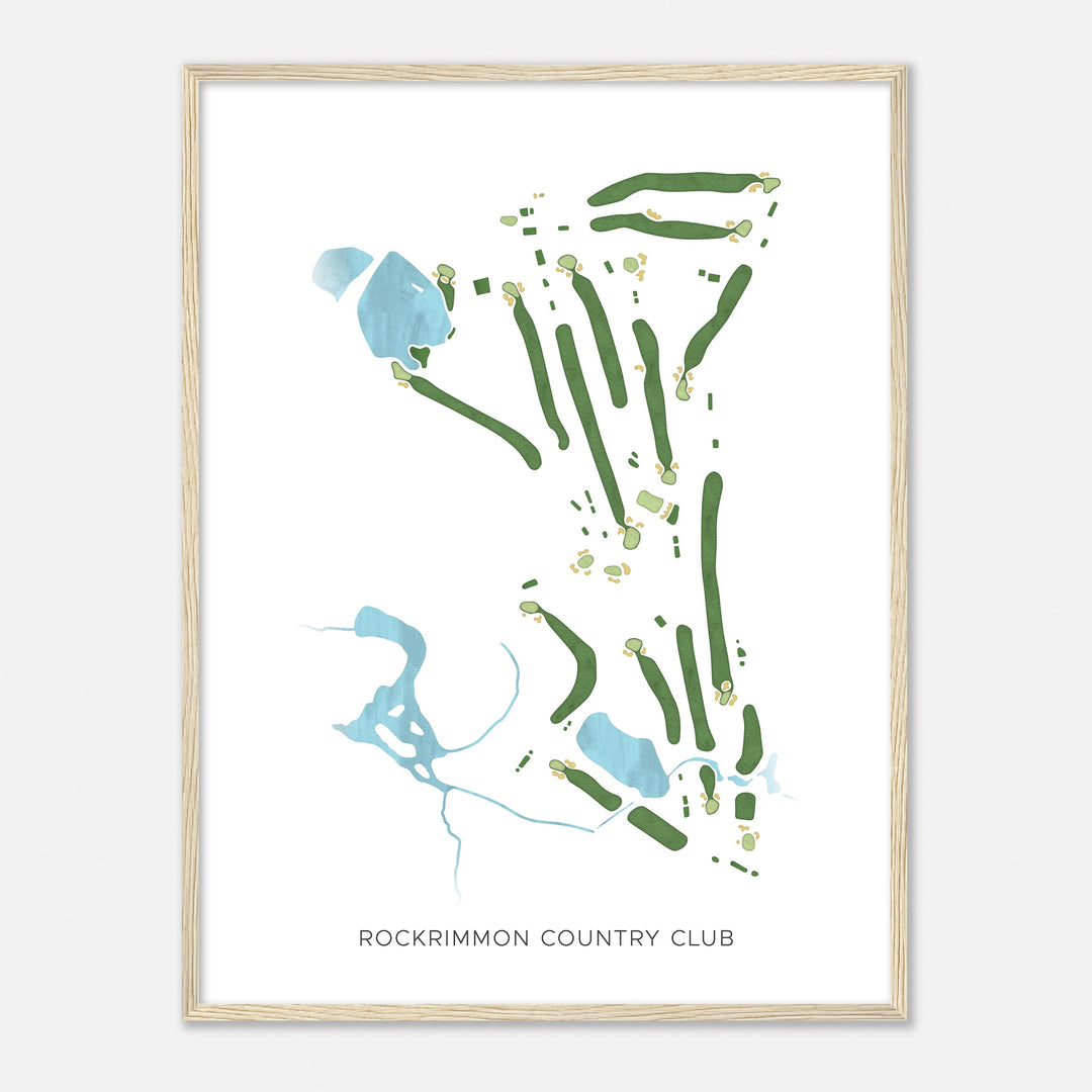 Print of Rockrimmon Country Club Modern Map