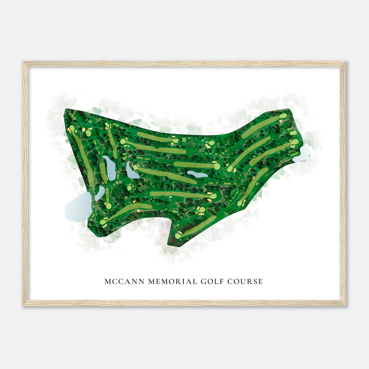 Print of Mccann Memorial Golf Course Classic Map