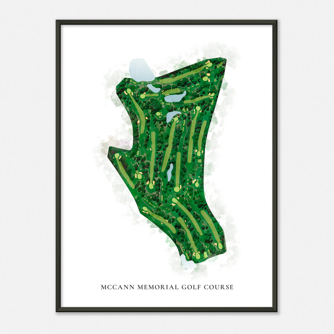 Print of Mccann Memorial Golf Course Classic Map