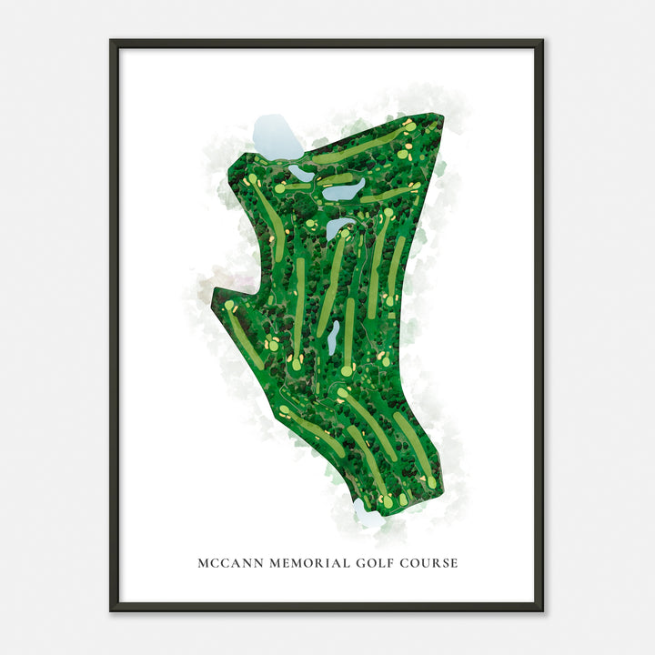 Print of Mccann Memorial Golf Course Classic Map