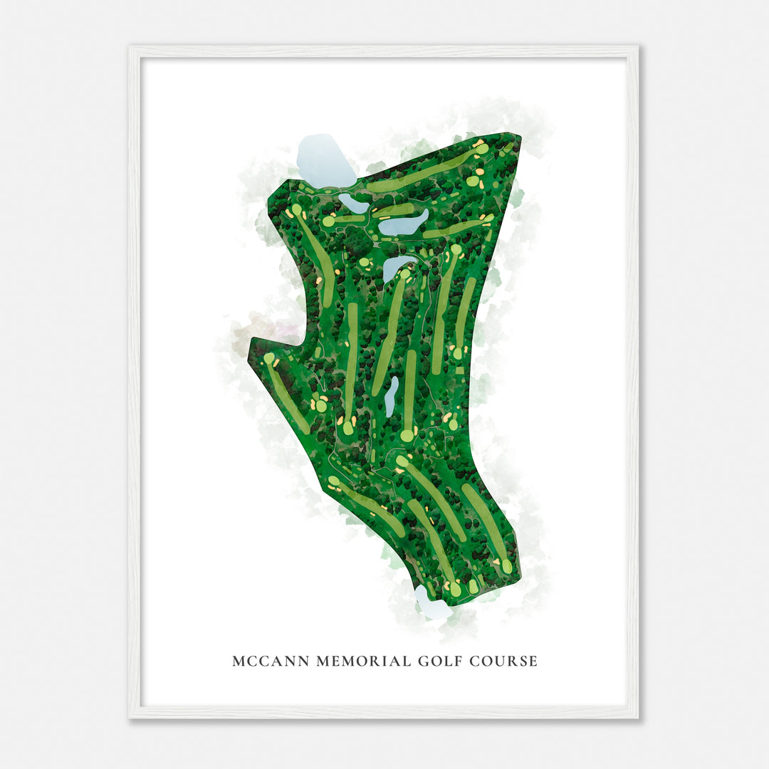 Print of Mccann Memorial Golf Course Classic Map