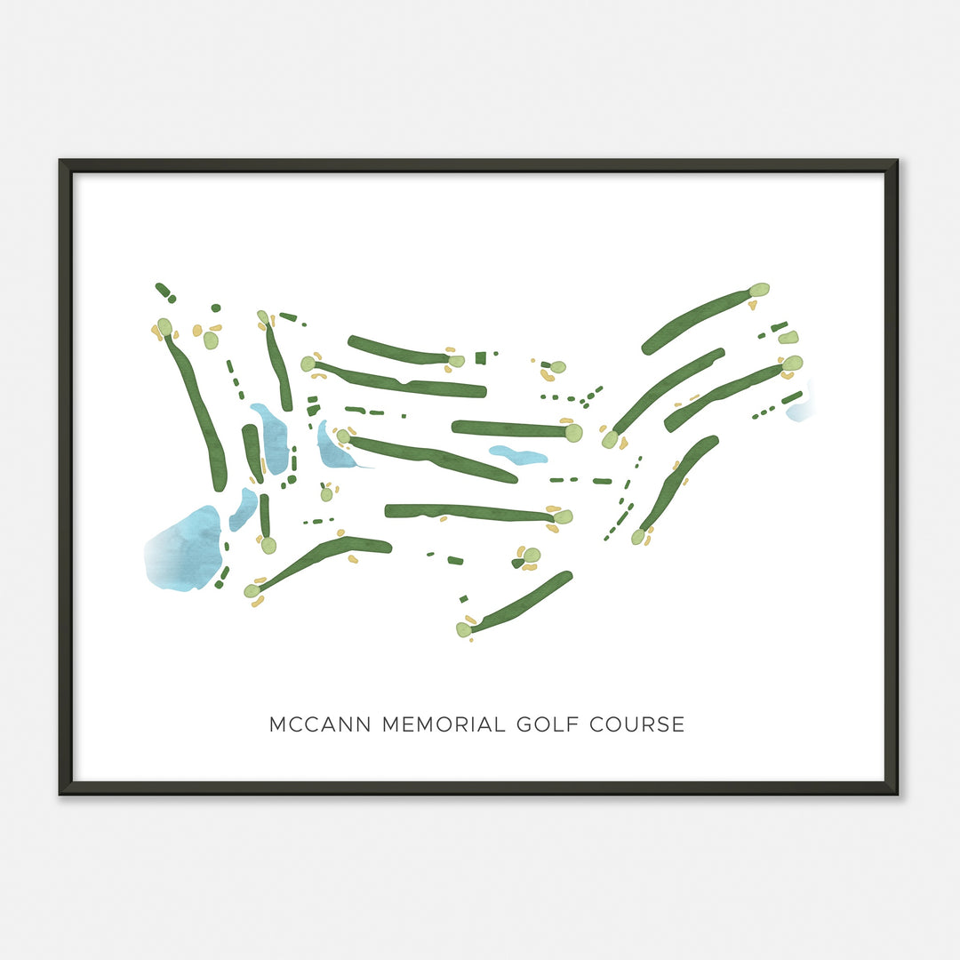 Print of Mccann Memorial Golf Course Modern Map