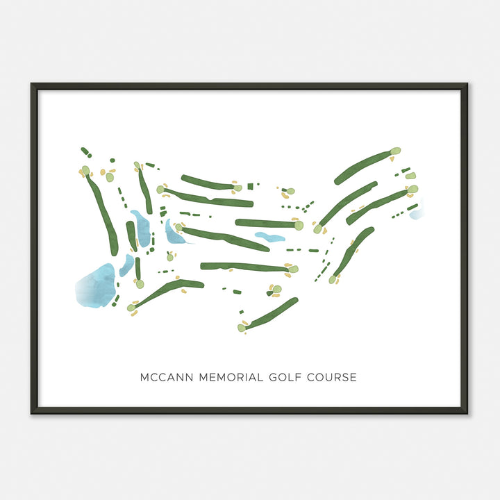 Print of Mccann Memorial Golf Course Modern Map