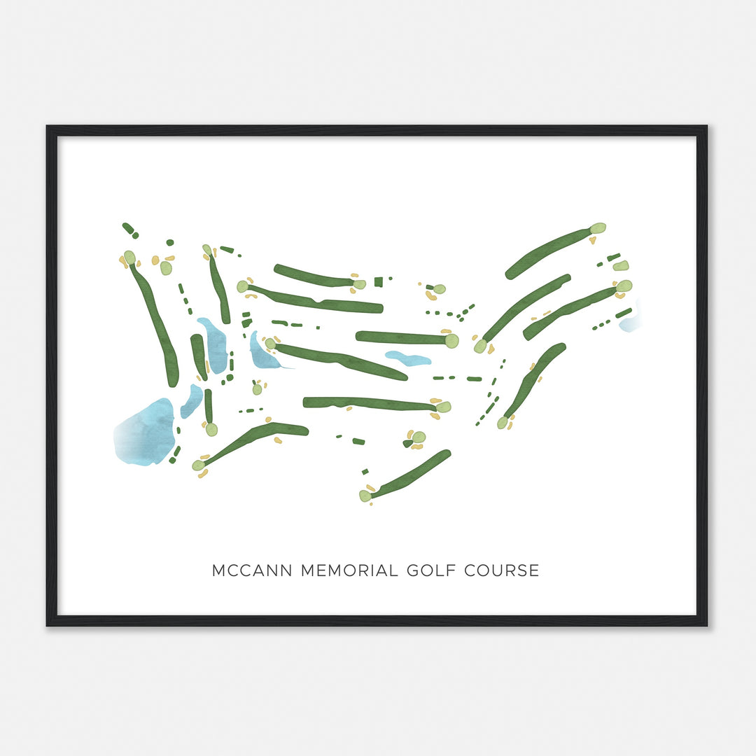 Print of Mccann Memorial Golf Course Modern Map
